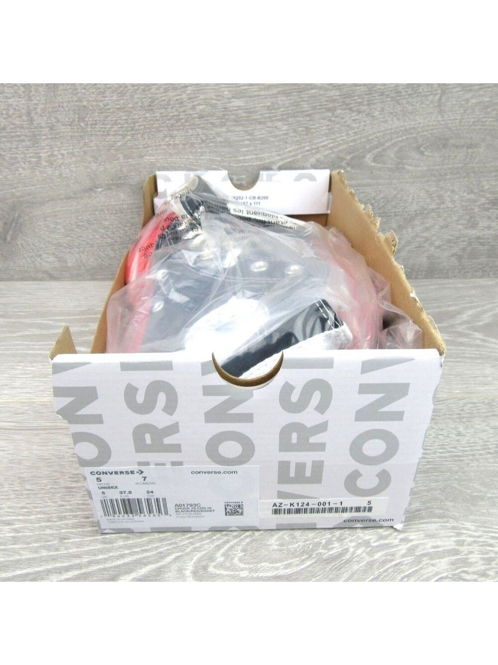 Converse x Chuck 70 HI Comme des Garcons CDG PLAY Sneakers Mens 5 / Womens 7 NEW - Picture 13 of 14